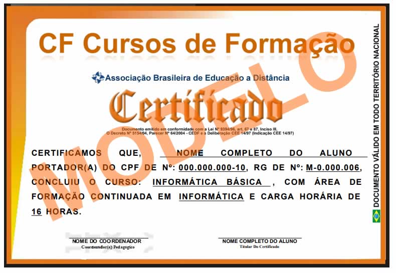 nosso certificado frente